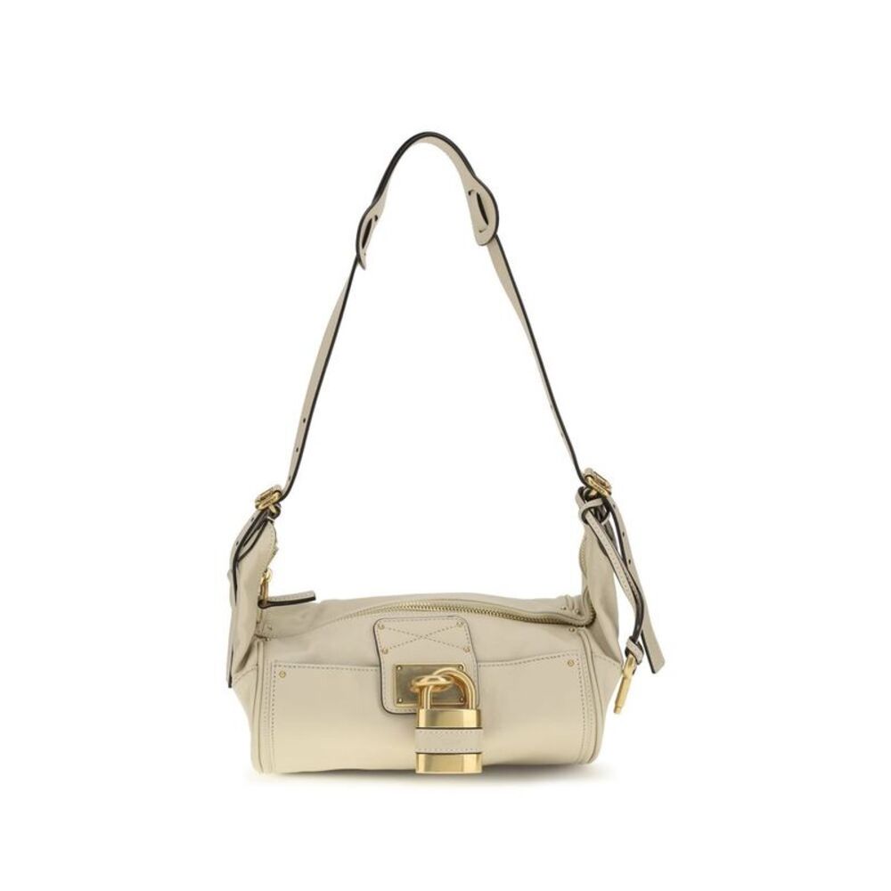 Chloé Beige Calf Leather Bos Taurus Shoulder Women's Bag